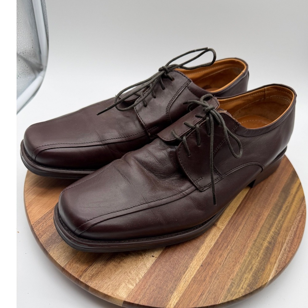 Giorgio Brutini Men's Size 11 Brown Leather Square Toe Derby Dress Shoes 0444